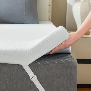 【Ninemoon】3 Inch Cooling Memory Foam Mattress Topper Queen, Gel Bed Topper for Pressure Relief, High Density Sleep Comfort with Removable & Washable Bamboo Cover