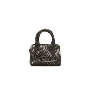 Pompei Donatella Chic Leather Mini Tote with Python Print