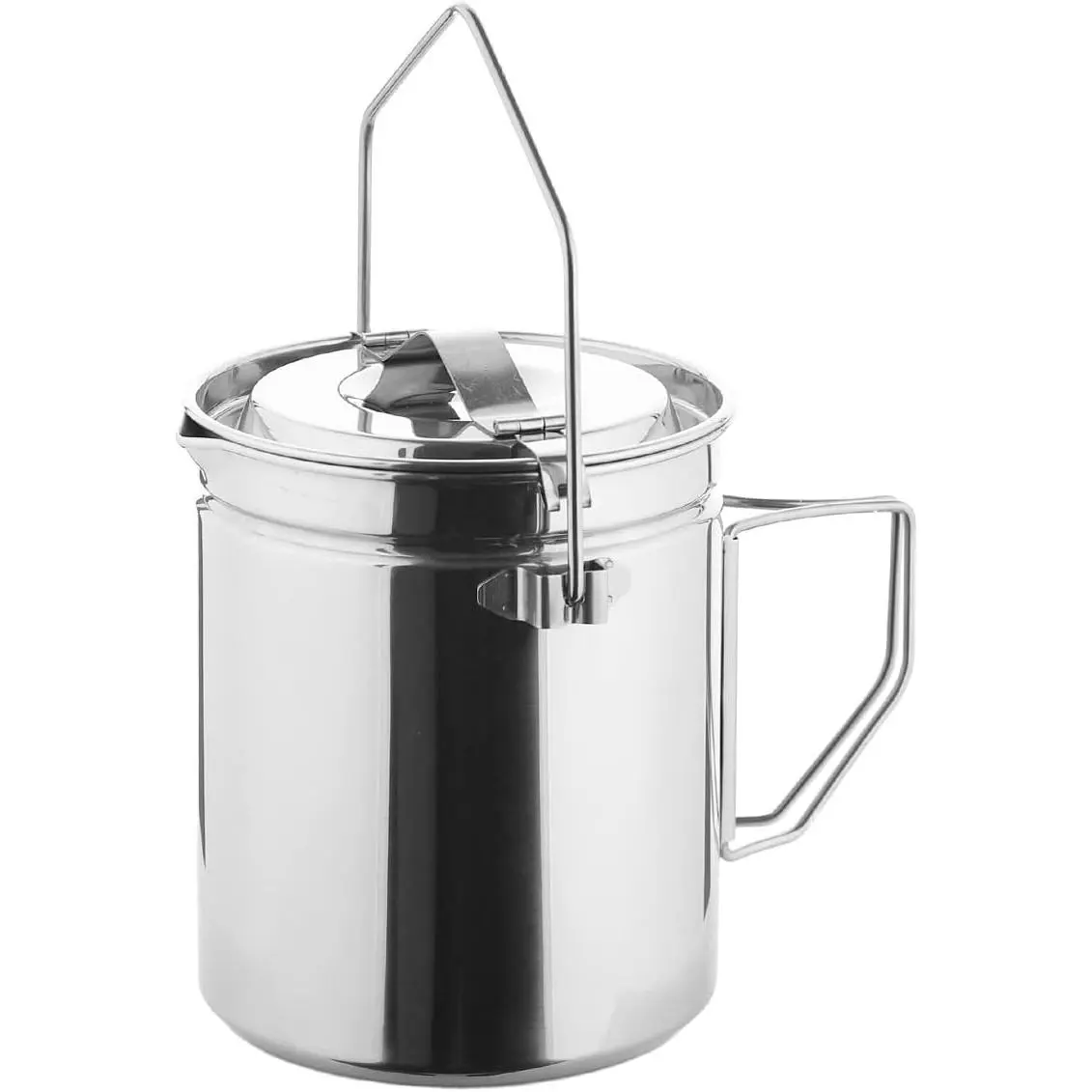 Antarcti Stainless Steel Pot - Food Grade SUS304 Camping Pot with Steaming Function - Lightweight and Durable for Outdoor Cooking