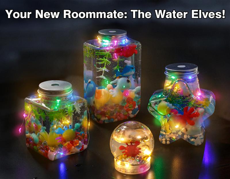 Kiditos Magic Water Elf Toy Kit with 20 Magic Gels, 10 Molds - Imaginative Play, Christmas Gifts, Birthday Gifts, Party Favors, and Family-Friendly DIY STEM Projects (20 Colors)