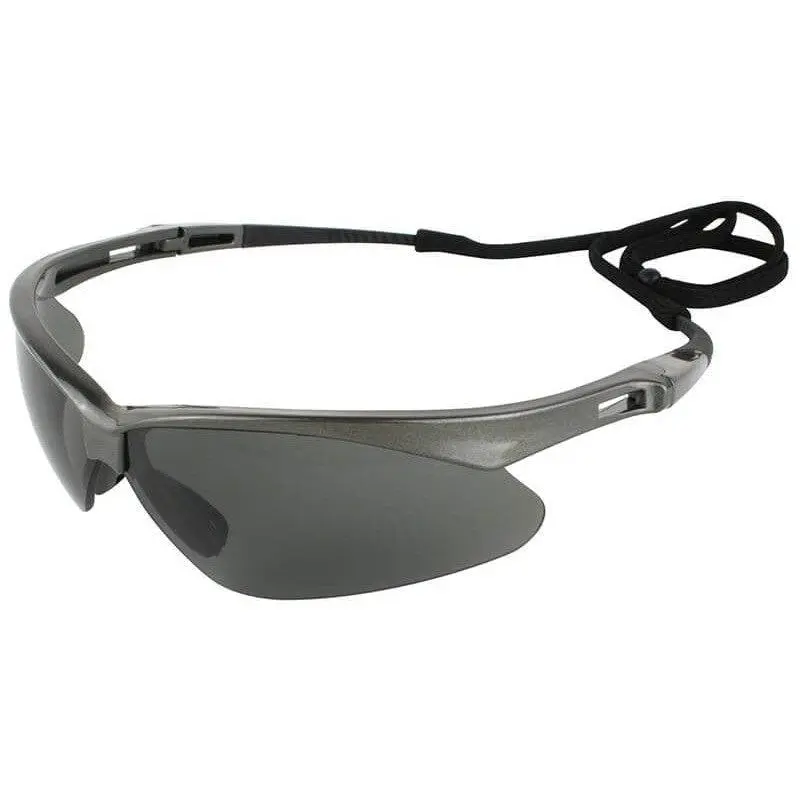 KleenGuard Nemesis Polarized Protective Eyewear - Work Safety Equipment with Gunmetal Frame, Smoke Lens, Sporty Style, Lightweight Design, Lens Tint Options