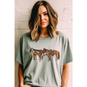 Horsin Around Comfort Colors Shirt, Western Graphic Tee, Cowgirl Tshirt, Horse Girl T Shirt, Ranch Girl Tee, Cowboy Graphic Shirt, Rodeo Tee