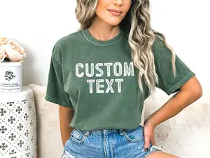 Custom Shirt - Men's & Women's Custom Tee, Short Sleeve, Green Fabric, Casual Wear, Custom Name Tee for Fathers Day
