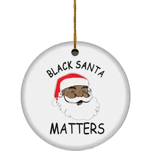 Black Santa Matters Ornament, African American Santa Black Matters Ornaments, African American Black Santa Matters Angel Child Ornaments