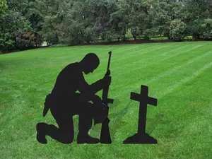 All-Weather PVC Fallen Soldier Yard Display