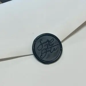 Black Save the Date Wax Seals