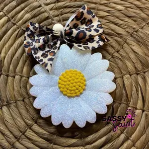 Sassy Saint 3D Daisy Car Freshie or Small Spaces. Highly scented