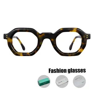 FYTOO 4pc Tortoise Square Glasses Set | Buy 3 Get 1 Free Detachable Lenses | Y2K Retro Unisex Decor | Daily No-Makeup Chic | Trendy Durable Frames FT882281-C02BW&K