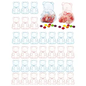 Cute Bear-Shaped Candy Boxes, Transparent Fillable Storage Containers, Wedding Gifts, Christmas Party Decorations, Party Favor, Set of 1/12/24 Pieces