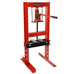 6 Ton Hydraulic H-Frame Shop Press – Heavy Duty Floor Tool for Bearing, Gear, U-Joint Removal, Bending & Straightening – Adjustable Plates, Visible Pressure Gauge, Carbon Steel Body – Professional Garage Use