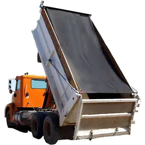 Dump Truck Mesh Tarp 8' X 14' Heavy Duty Truck Cover with 6'' Pocket Reinforced Double Needle Stitch Webbing Ripping Tearing Stop, No Rust Thicker Brass Grommets - 3 Year Warranty