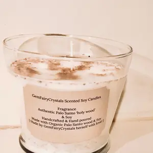 Palo Santo Candle for Home Decor and Aromatherapy