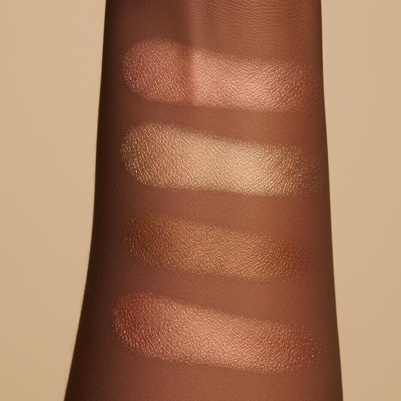 Magic Hour Highlight Palette - Vegan 4-Pan Highlighter Palette for Melanin-Rich Skin, Highly Pigmented Shimmer, Silky Smooth Formula, Perfect for Summer & Everyday Wear