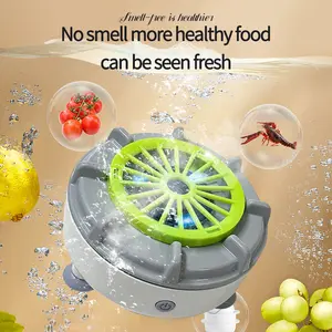 Fruit and Vegetable Cleaning Machine, Rotatable Fruit and Vegetable Purifier, USB Wireless Food Purifier, Vegetable and Fruit Cleaner Device with Water Rotator and OH ion Purification Technology for Fruits, Meat