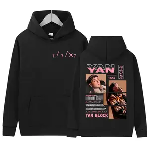 Rapper Yan Block Tour 2025 album Hoodie Men Harajuku Music Pop hoodie Long-sleeved streetwear Hoodie