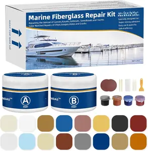 Fiberglass Boat Repair Kit (Color Match), Gel Coat Repair Kit for , Marine Fiberglass Repair Kit for , Epoxy Filler for , Fiberglass Repair Kit Fix Holes Chips Pits Cracks