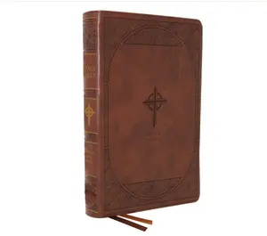 NABRE, New American Bible, Revised Edition, Catholic Bible, Large Print Edition, Leathersoft, Brown, Comfort Print: Holy Bible Imitation Leather – Large Print, October 6, 2020, Christian Bibles Books
