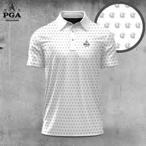 Men’s White Eagle 2026 PGA Golf Polo – Performance Short Sleeve Sport Shirt