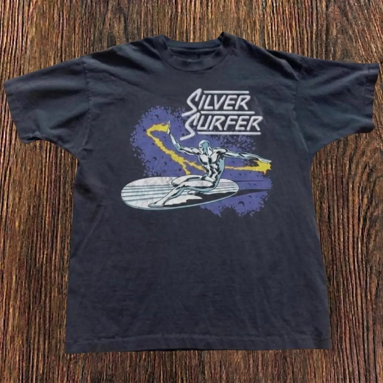 Gildan Men's and Women's T-shirt, Silver Surfer Blue And Black Graphic Tee, Movie Shirt, Unisex T-shirt, Gift T-shirt, Y2k Unisex Graphic Tees Gothic Grunge Emo Scene Amity Affliction Style Clothes Menswear Womenswear Streetwear