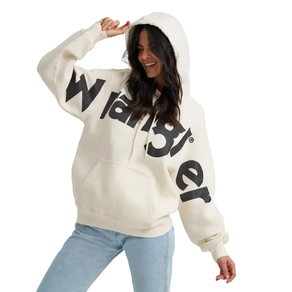112353129 Wrangler Women's Retro Logo Hoodie - White