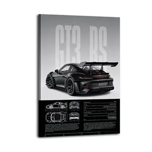 GT3 RS Canvas Aesthetic For The Bedroom Wall Sitting Room Dormitory Wall Office Wall Poster Decorative Painting Canvas Wall
