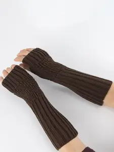 ROMWE Fairycore Solid Fingerless Gloves - Winter Gloves for Halloween, Cold, and Holiday Seasons