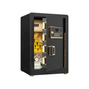 Solid Alloy Steel Office Hotel Home Safe with Electronic Keypad, Spare Key, Smart Alert, Mute Mode, Anti-Theft Safe for Documents Money Valuables, Extra-Large Interior Space, Ergonomic Keyboard, Programmable Code, Removable Shelf, LED Light