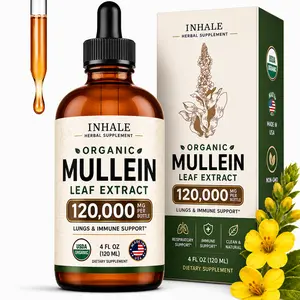 Inhale Mullein Drops for Lungs – Mullein Leaf Extract for Lung Detox, Immune Health, Mucus Relief- Made in USA - Lung Cleanse & Respiratory Support – Natural Supplement for Throat – 4oz