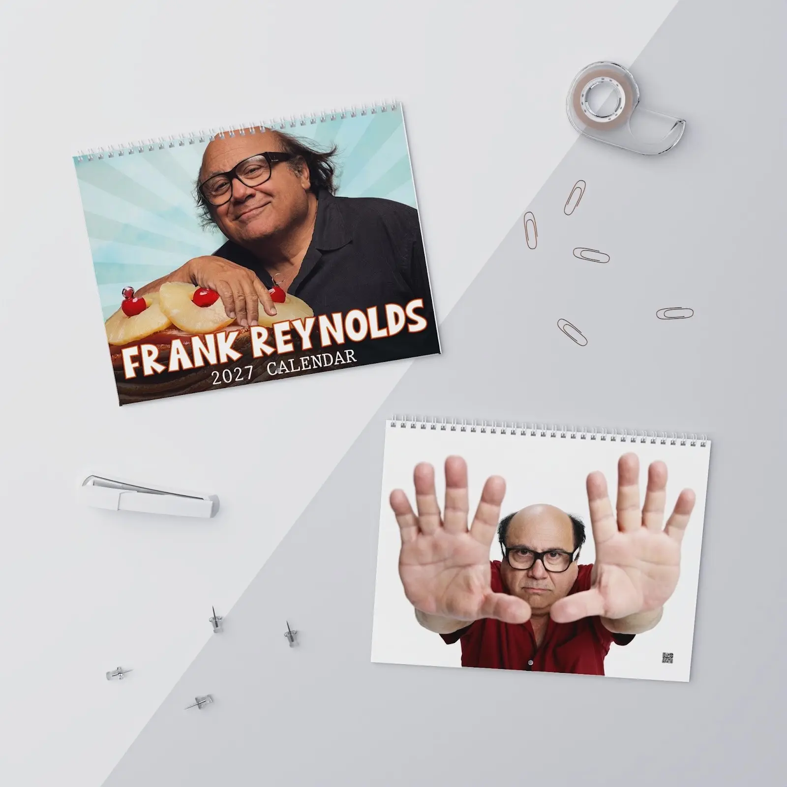 Frank Reynolds 2027 Calendar – Funny Comedy TV Character Wall Calendar, Fan Gift, 12 Month Hanging Planner