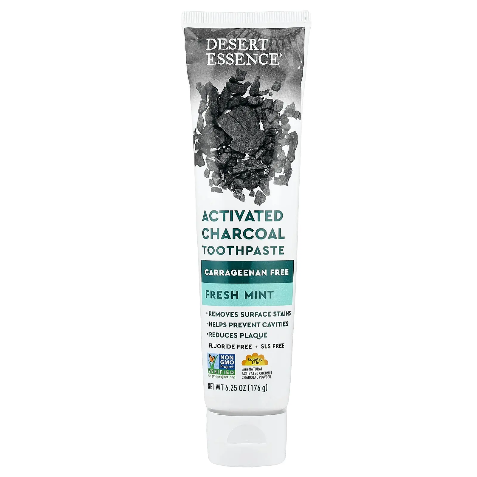Desert Essence Activated Charcoal Toothpaste, Fresh Mint, 6.25 oz (176 g) Desert Essence Activated Charcoal Toothpaste, Fresh Mint, 6.25 oz (176 g)