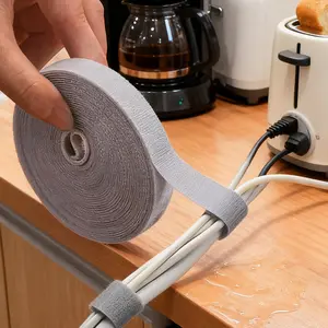 5M*2 Adjustable Data Cable Tie for Cable Management - Your Solution to Cable Chaos! #CableManagementHacks #TikTokFinds