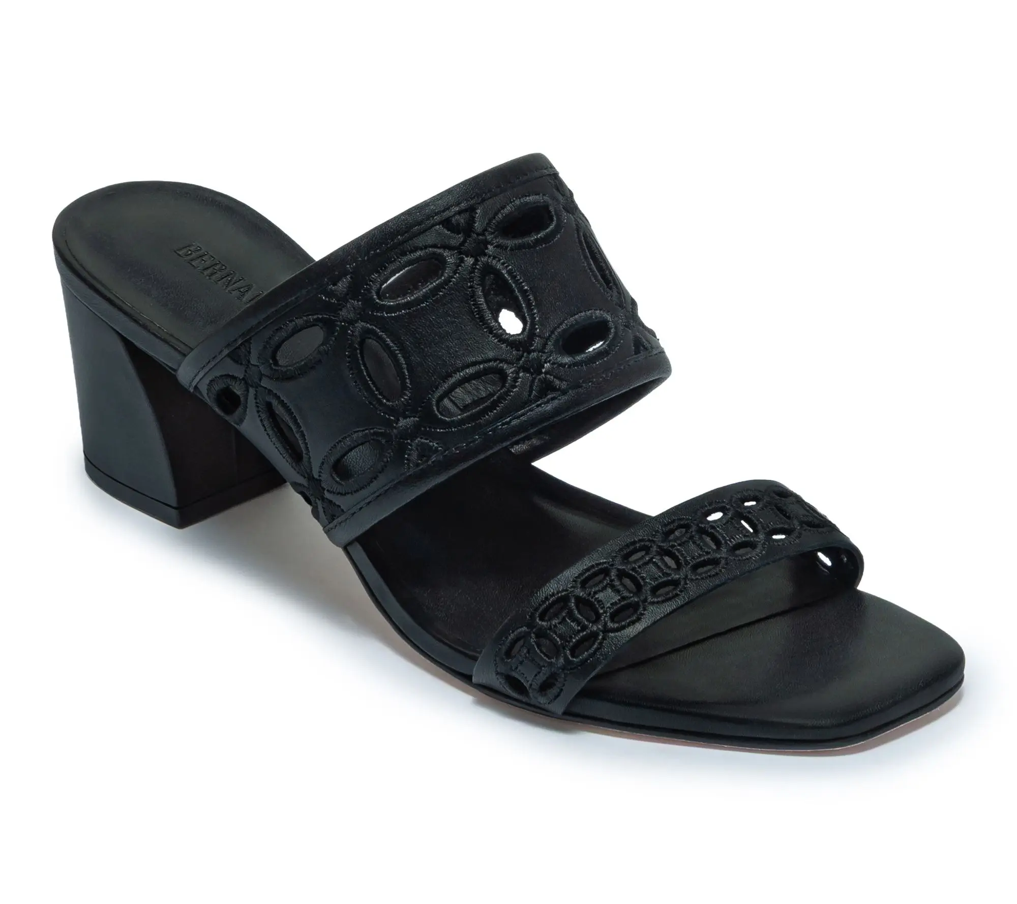 Bernardo Eyelet Heeled Leather Sandal - Gemma