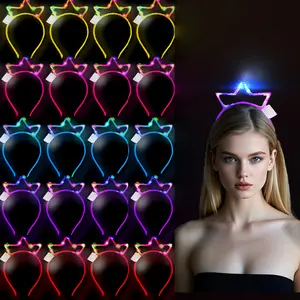 MICRENCY Party girl boy headwear outfit! 25 glowing crown headbands and crown hair accessories, suitable as decorative gifts for Christmas, Halloween, various holiday parties, weddings, parties, concerts, and birthday parties