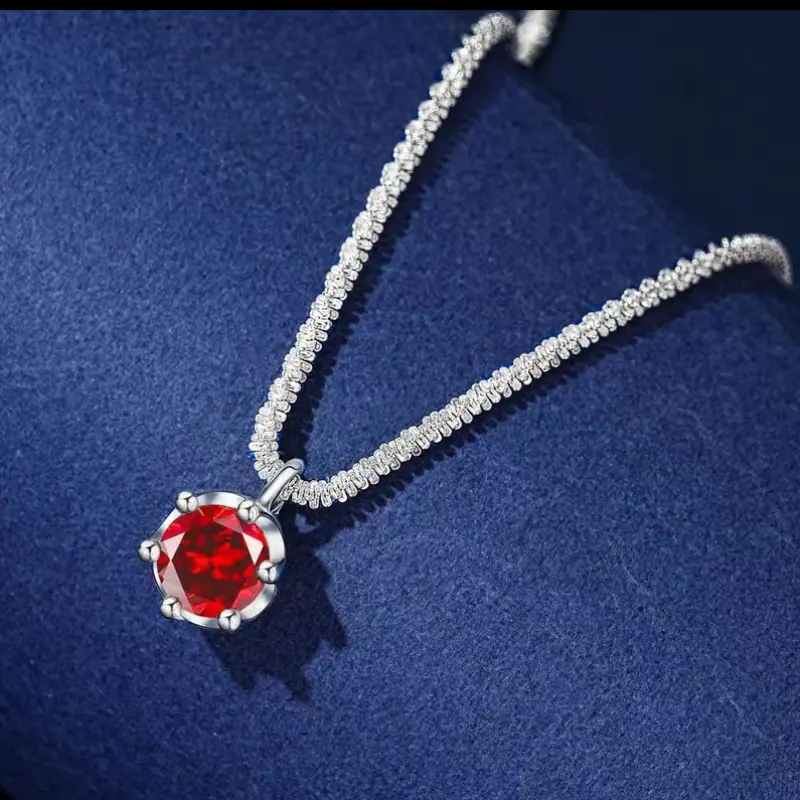 2 carat silver white red Mozambique styl