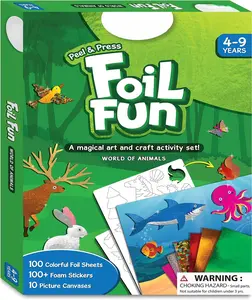 Foil Fun  Animals No Mess Art for Kids Travel Toys Craft Kits DIY Creative Activity Easter Gifts for Boys & Girls Ages 4 -9