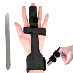 Adjustable Index Finger Trigger Splint - Black 1Pcs, Versatile Use with Premium Materials & Enhanced Mobility for Trigger Finger Relief， patellaband Healthcare Tool Support