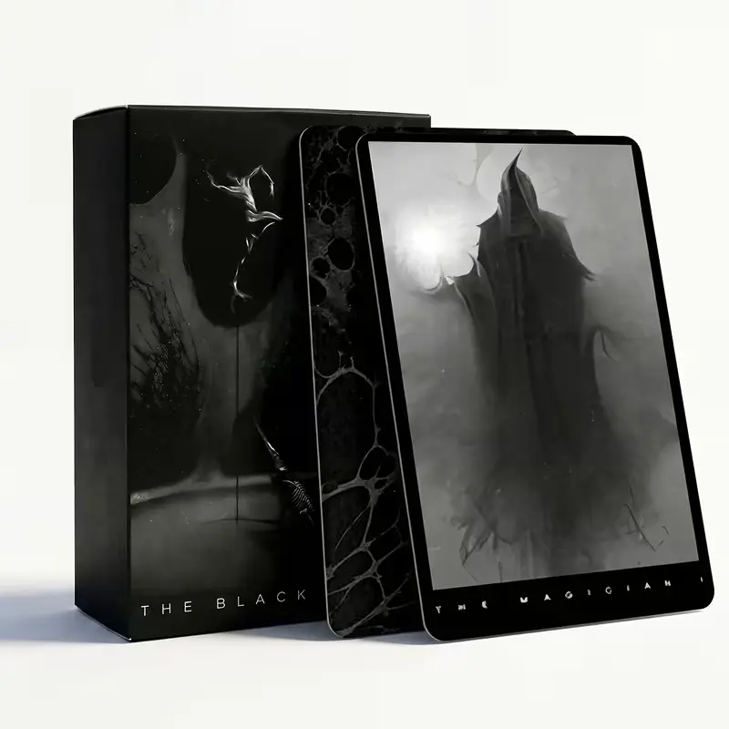 The Black Tarot Deck – Gothic Dark Art Divination Cards (78 Cards)