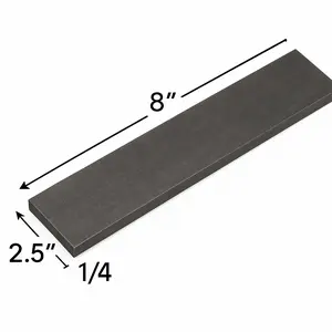 2.5" x 8" x 1/4" Steel Welding Test Practice Coupons - Metal Shim Plate - A36 Hot Rolled Carbon Steel - Value Packs