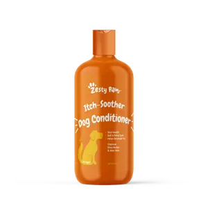 Zesty Paws Itch-Soother Dog Conditioner with Oatmeal Shea Butter & Aloe Vera for All Breeds Gentle Detangling & Skin Health Support