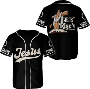 Personalized Name Faith Jesus Christian Baseball Jersey Unisex XS-5XL, Christian Baseball Jersey, Jesus Faith Baseball Jersey, Personalized Christian Jersey, Custom Name Jesus Jersey
