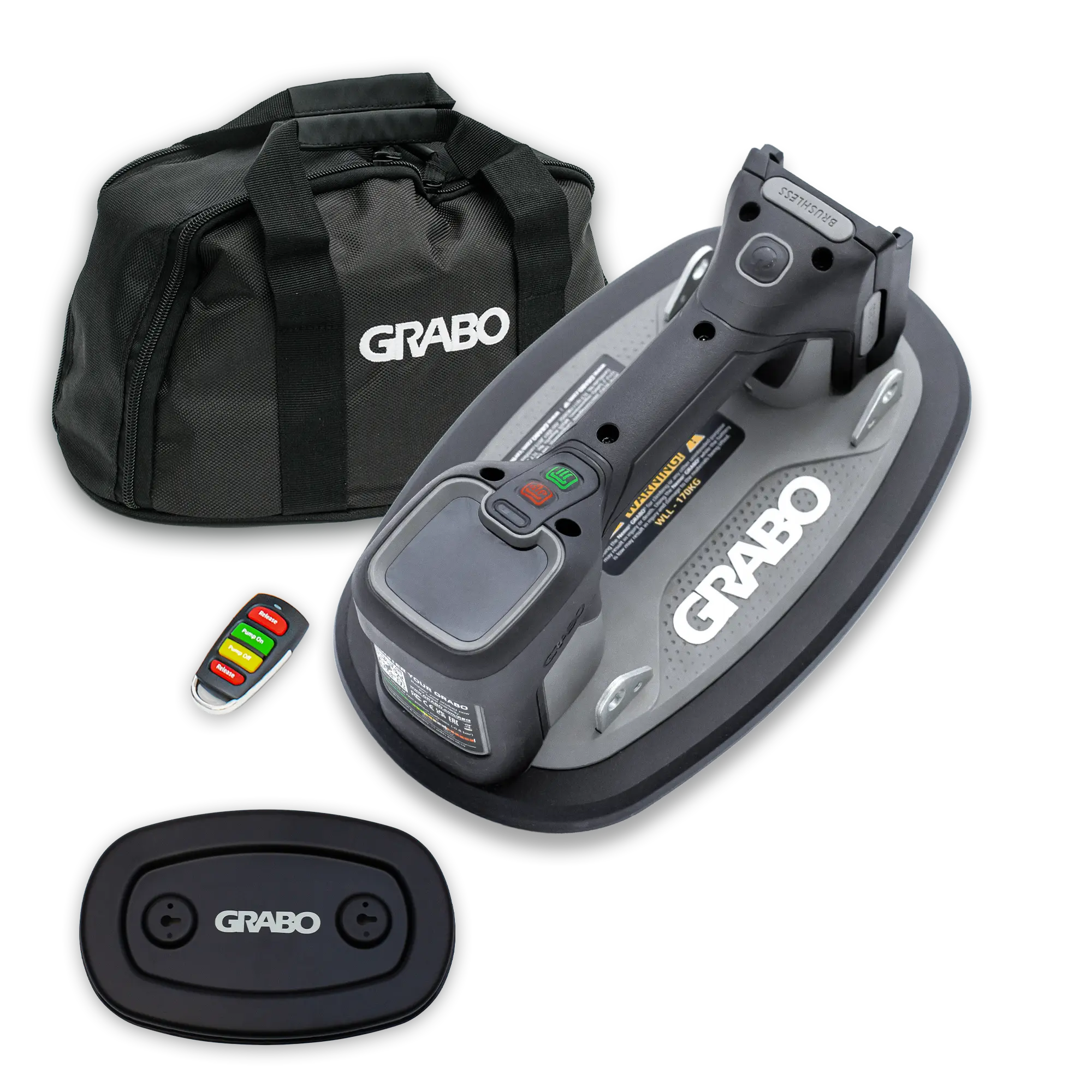 GRABO Pro Brushless Vacuum Suction Gripper 375 lb, Tool Only, No Battery