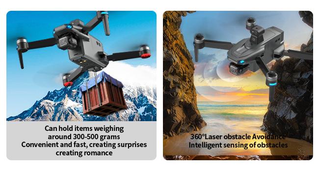 Bingchat Upgraded Professional Drones with Camera for Adults 4K HD, 360 Obstacle Avoidance, 3 Axis Gimbal, Payload Release, Tablet Remote, 5 Miles Range, 84 Minutes Two Batteries, Time-lapse, High Wind Resistance, Rainproof, GPS Safe Height Return