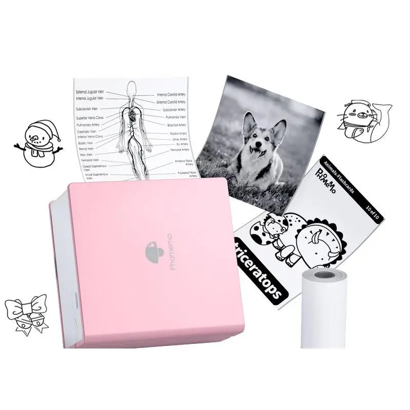 M02 English-Pink (comes with 1 roll of paper 53mm*