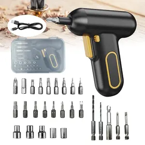 Electric Screwdriver Set, 5Nm Torque 220RPM Power Driver with 1500mAh Battery, Forward/Reverse, Multi Bits, Compact Cordless Screwdriver Kit for Home Repair & DIY