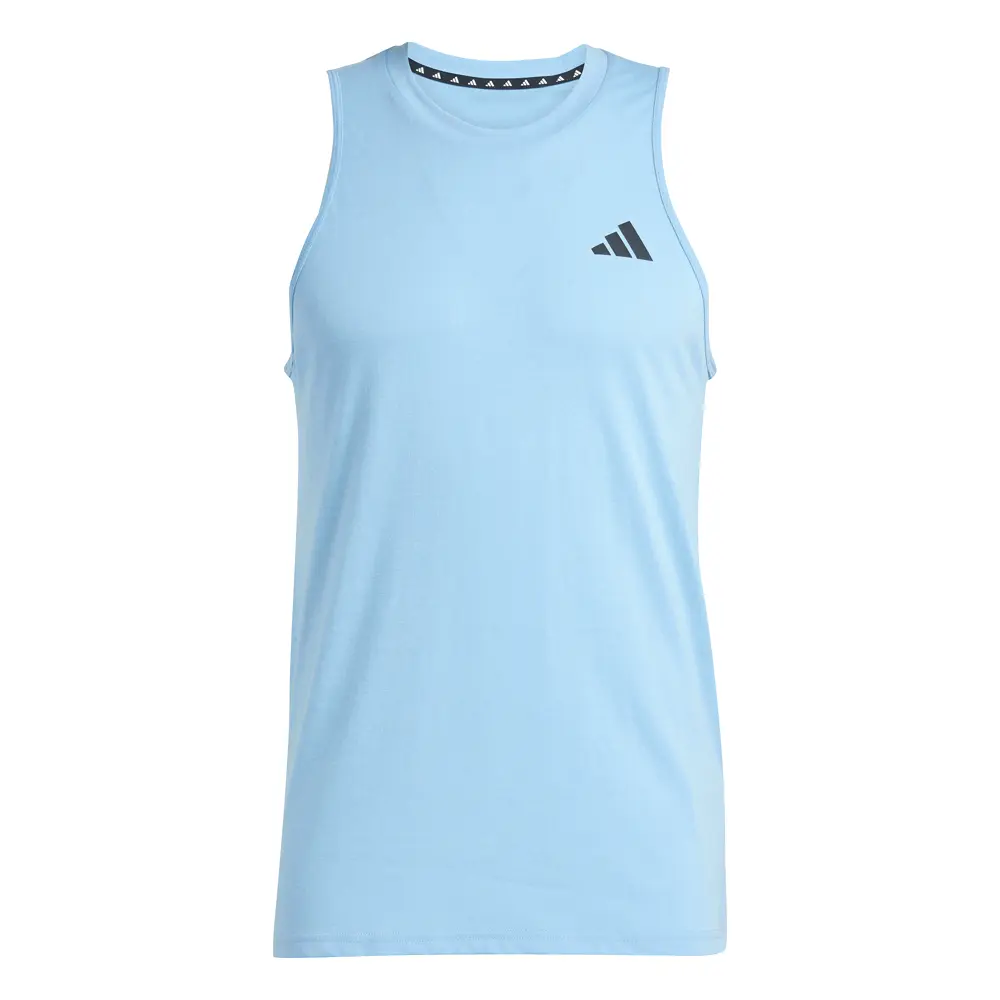 adidas Mens Train Essentials Crew Neck Athletic Tank Casual Tops Casual - Blue