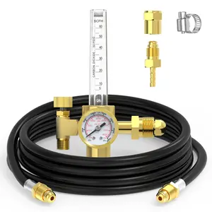 YESWELDER CO2 Argon Gas Regulator with 8ft Hose, Flow Meter Gas Pressure Gauge for TIG MIG Welding, CGA580 Inlet Connection YESWELDER CO2 Argon Gas Regulator with 8ft Hose, Flow Meter Gas Pressure Gauge for TIG MIG Welding, CGA580 Inlet Connection