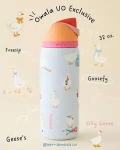 Viral Owala FreeSip 32oz Drinkware Water Bottle - Silly Goose, UO Exclusive Colorway