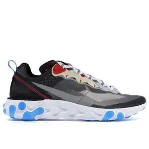 Nike Men's React Element 87 Dark Grey Photo Blue Running Shoes, from StockX