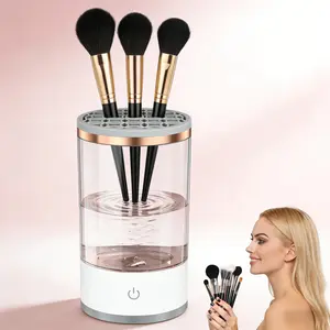 Electric Makeup Brush Cleaner All-in-One Automatic Spinning Machine Quick-Dry Brush Washer for All Sizes Time-Saving Beauty Tool Ideal Holiday Gift for Makeup Enthusiasts