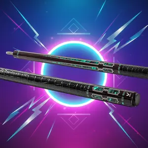 EVO LUNA Pool Cue | Malachite Eclipse | Synthetic Leather Wrap | Glass Fiber Shaft | Carbon+Glass Butt | 12.5mm TIME 3 Tip | Ultra-Stiff 3/8-10 Stainless Joint | 19–19.5 oz